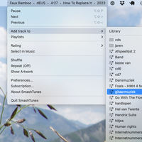 Add tracks to the library or to a playlist.